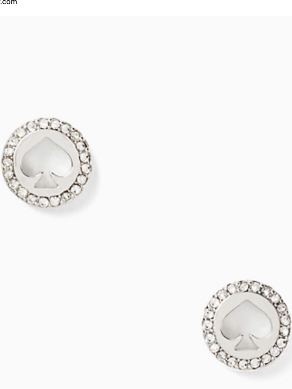 kate spade spot the spade pave halo studs